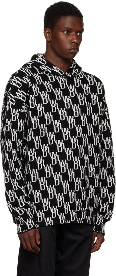 Mikina We11done We11done Jacquard Knit Hoodie Čierna | WD-KT3-22-628-U-BK, 1