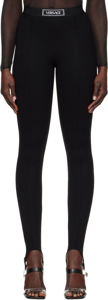 Legíny Versace Stirrup Leggings With Logo Čierna | 1015879_1A12037_1B000, 0