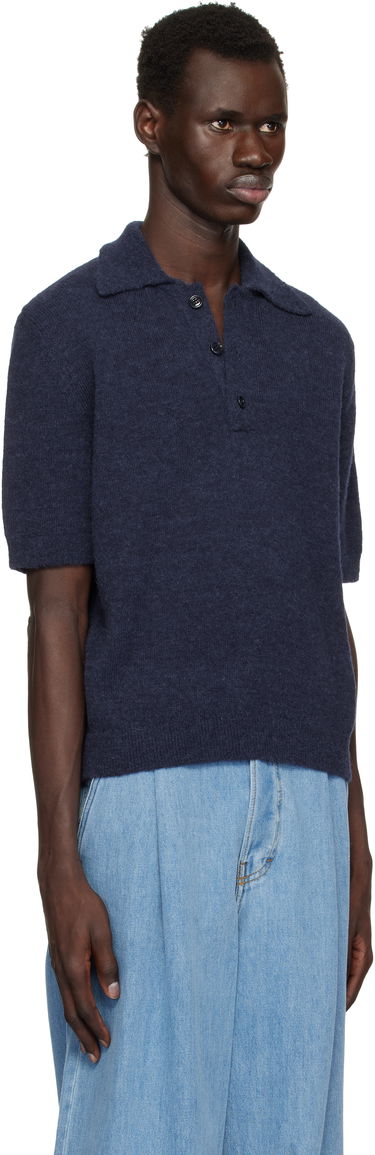 Sveter Dries Van Noten Dries Van Noten Alpaca Polo Šedá | 251-021200-1703, 4