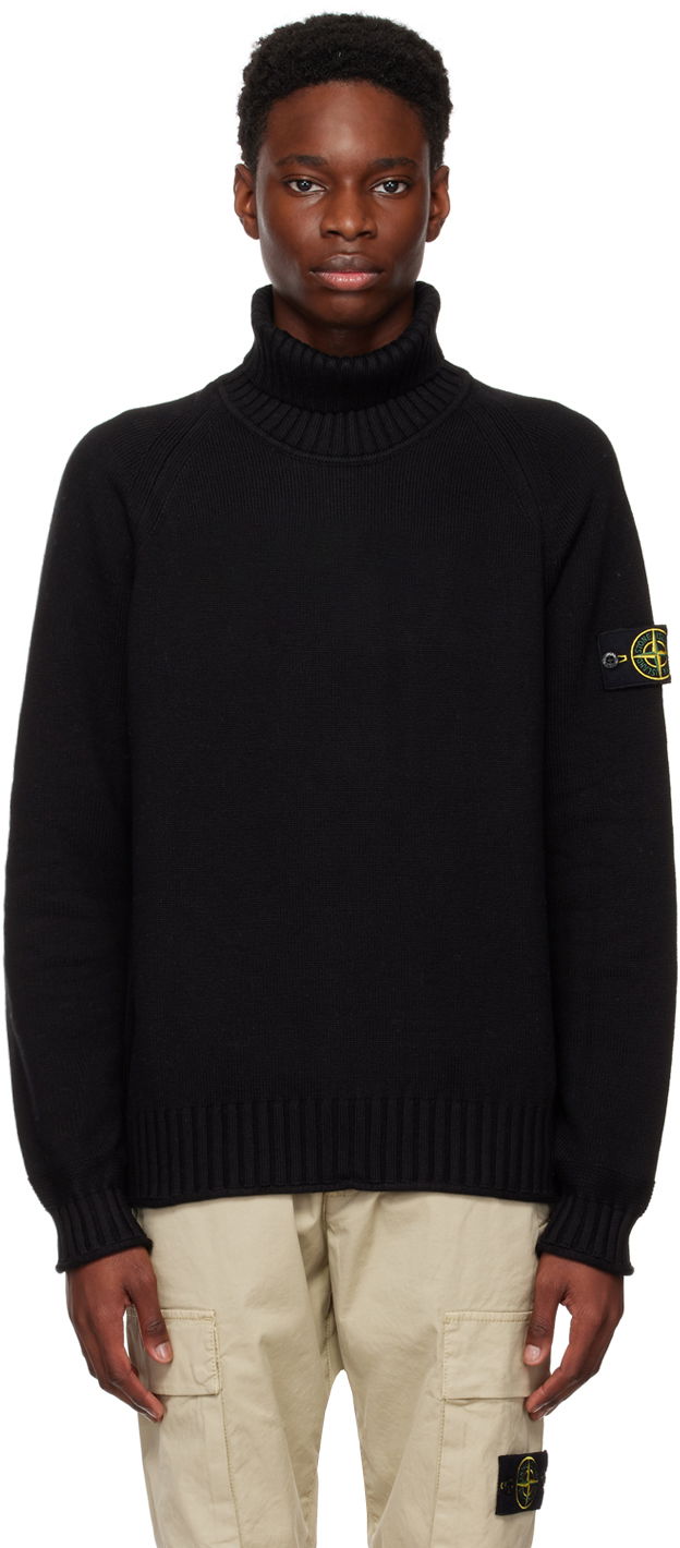 Sveter Stone Island Patch Turtleneck Čierna | 7715505A2, 0