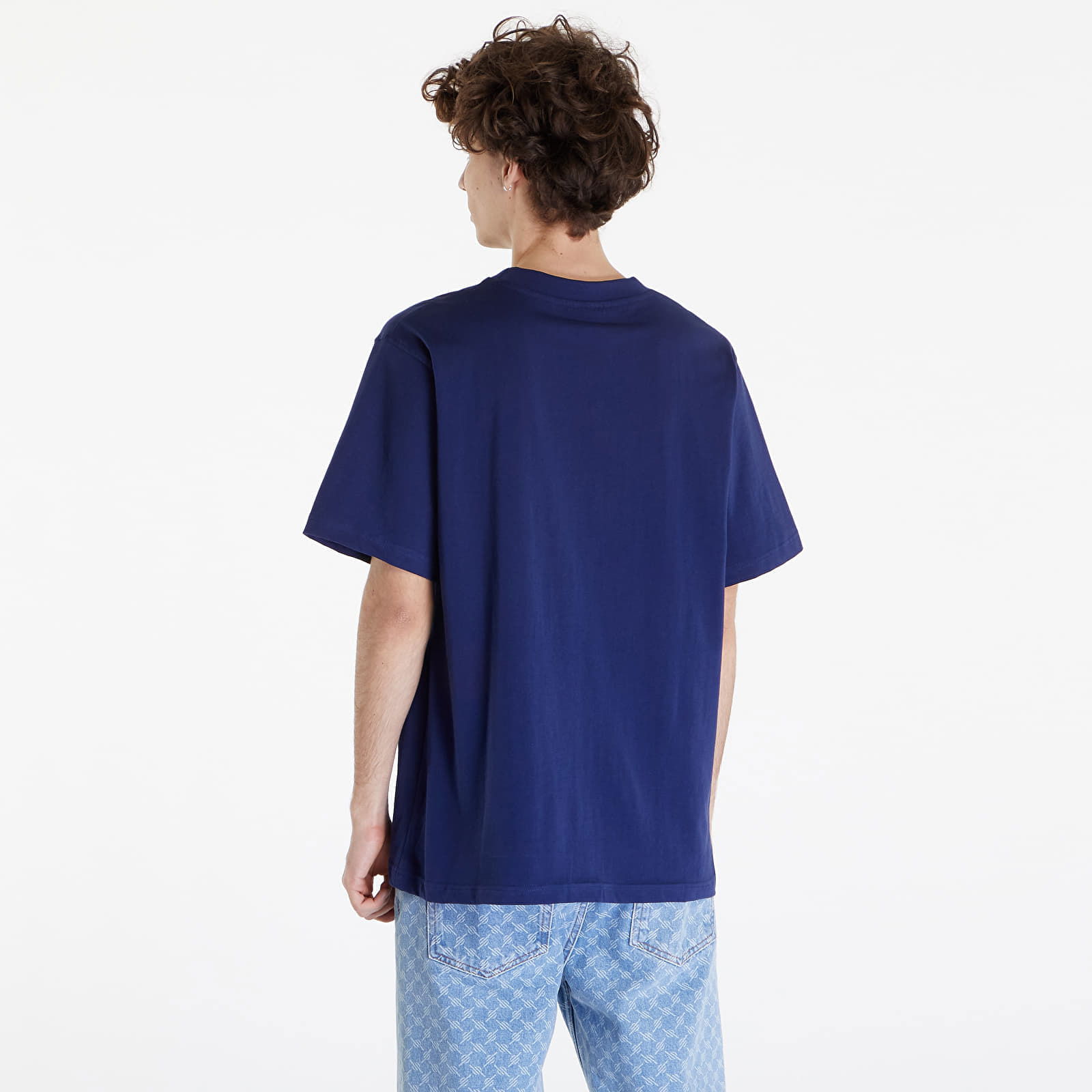 Essential T-Shirt With Tonal Print Blue