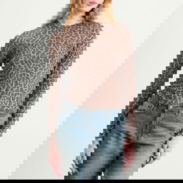 Tričko Anine Bing Sylvie Long Sleeve T-Shirt Béžová | A-08-12304-MTL59, 2