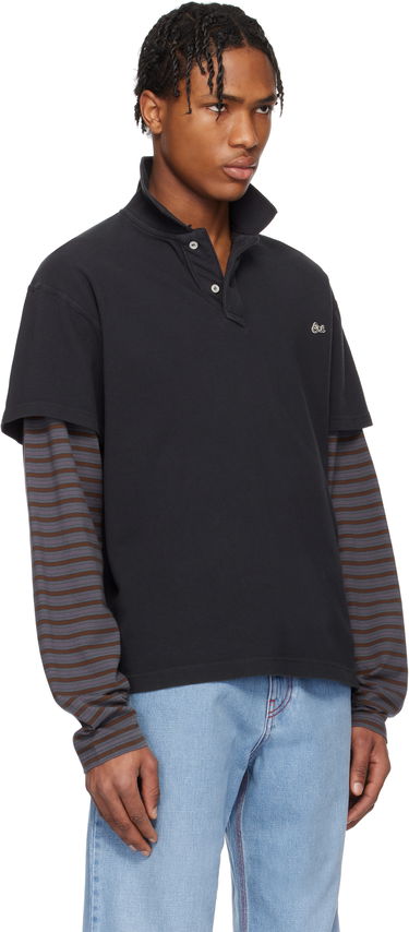 Polo tričko ERL ERL Double Sleeve Polo Čierna | ERL10T035, 1