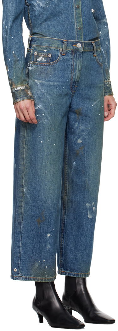 Džínsy Helmut Lang Painted Wide Leg Jeans Modrá | O05DW202, 1