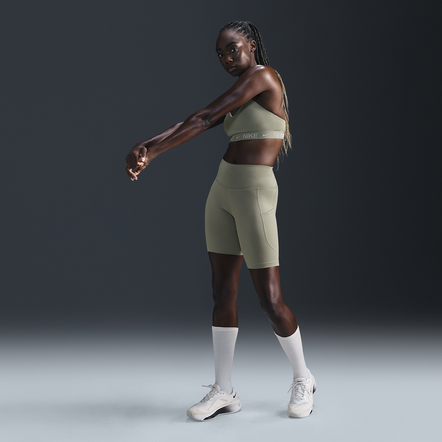 Šortky Nike One High-Waisted Pocket Bike Shorts Zelené | FZ6758-320, 0