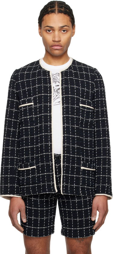 Bunda Anna Sui Anna Sui Windowpane Tweed Jacket Čierna | M1125B30, 0