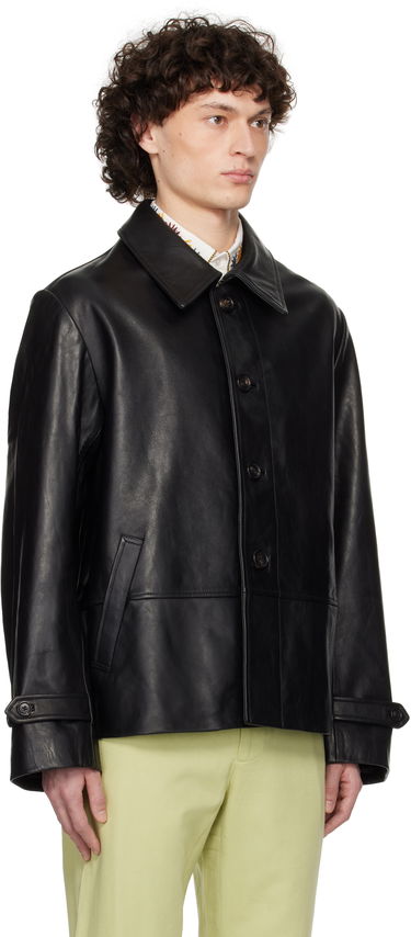 Bunda Bode Bode Cropped Continental Leather Jacket Čierna | MRS25OW001, 1