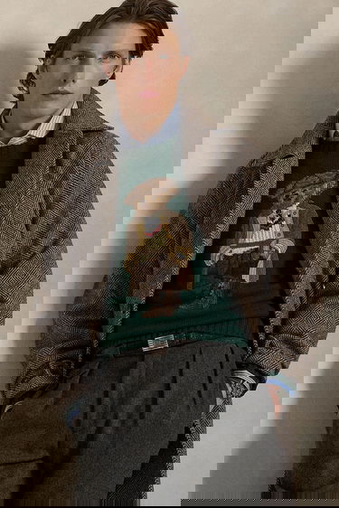 Sveter Polo by Ralph Lauren Wool Crewneck Heritage Bear Sweater Zelené | 710978308, 4