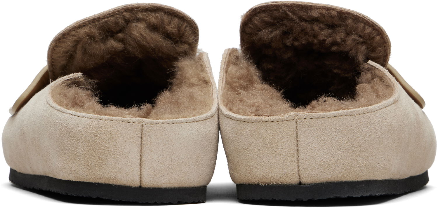 Tenisky a topánky Jacquemus 'The Mules' Shearling-Lined Loafers Béžová | 25HFOW00186AC09M01, 1