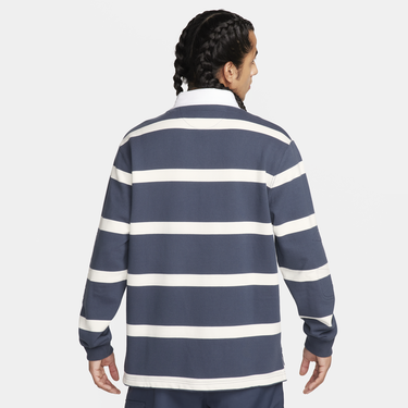Polo tričko Nike Life Striped Heavyweight Rugby Shirt Navy | FN3122-437, 3