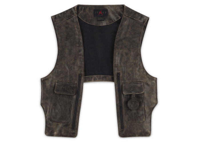Vesta Jordan Jordan x J Balvin Leather Vest Brown/Black Čierna | FJ6133-010