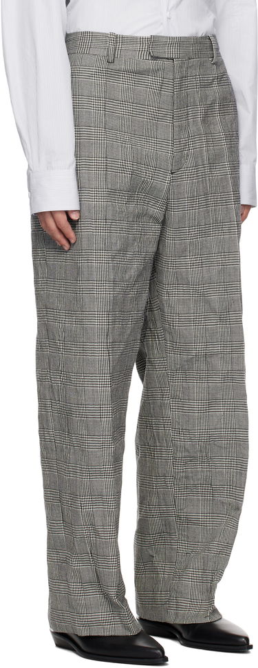 Nohavice VETEMENTS Vetements Metalized Wrinkled Tailored Trousers Šedá | UA66PA110G, 1