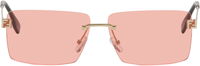 'Fendi' Sky Rimless Rectangular Sunglasses