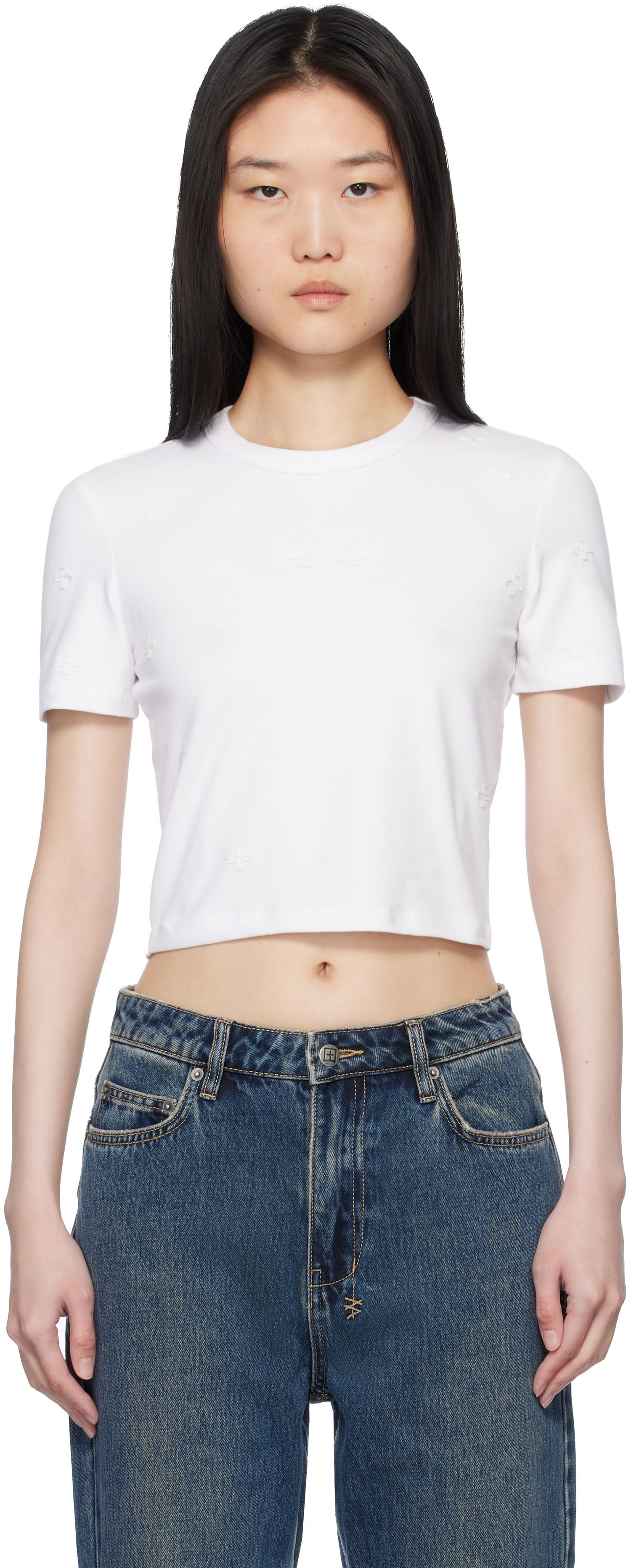 Crop Top Ksubi Ksubi 1999 Plus Baby Cropped T-Shirt Biela | WPS25TE012, 0