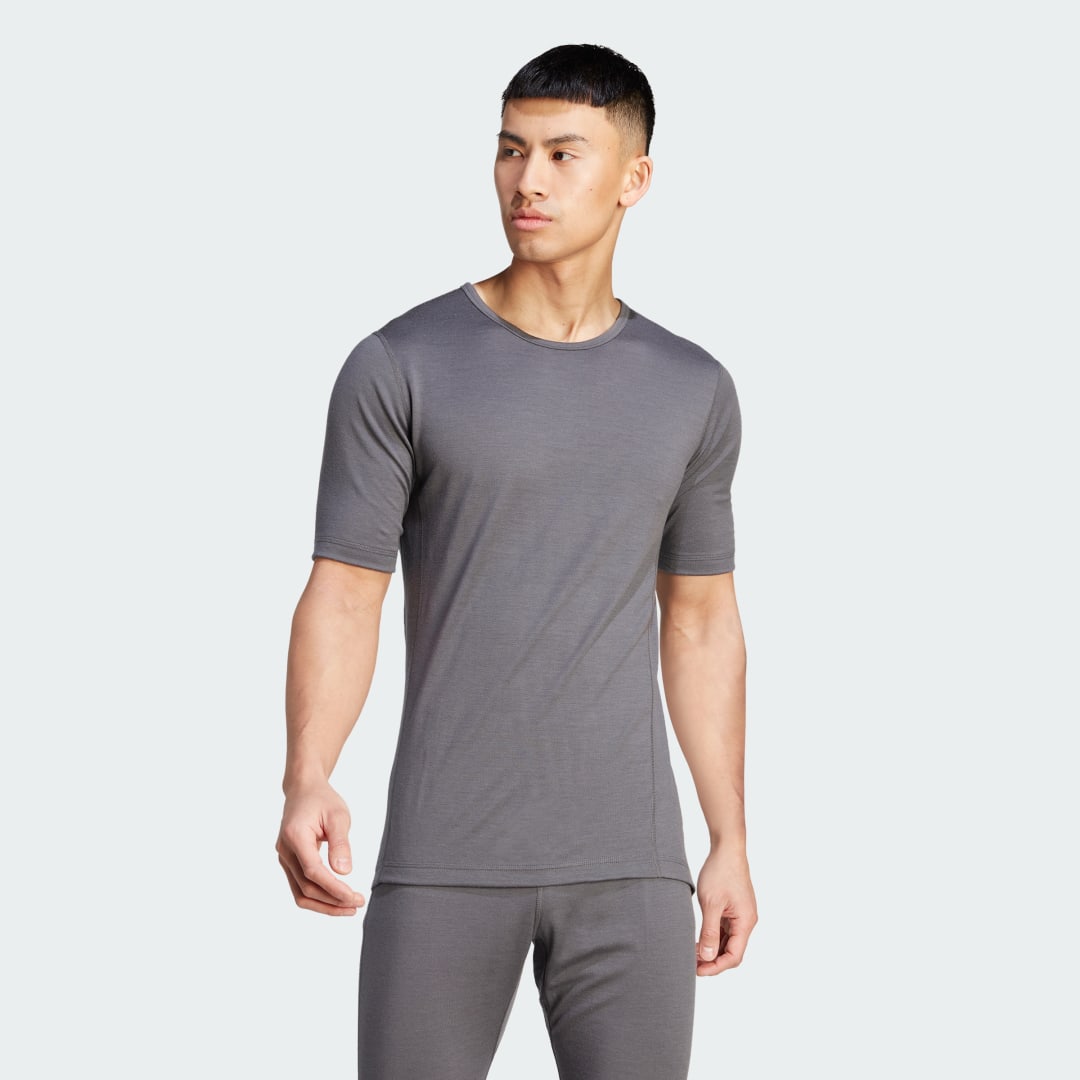 Tričko adidas Originals Xperior Merino 200 Baselayer T-Shirt Šedá | HZ8556, 0