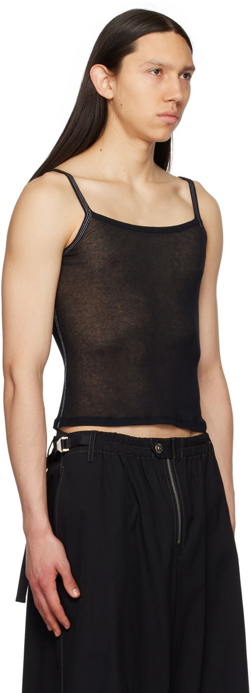 Tielko Dion Lee Semi-Sheer Tank Top Čierna | C3132S23, 1