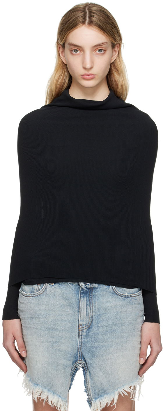 Sveter Balenciaga Off-The-Shoulder Čierna | 718957 T6208, 0