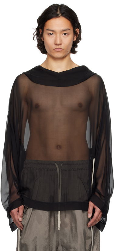 Sveter Rick Owens Rick Owens Hollywood Hooded Tunic Čierna | RR01E5702 S, 0