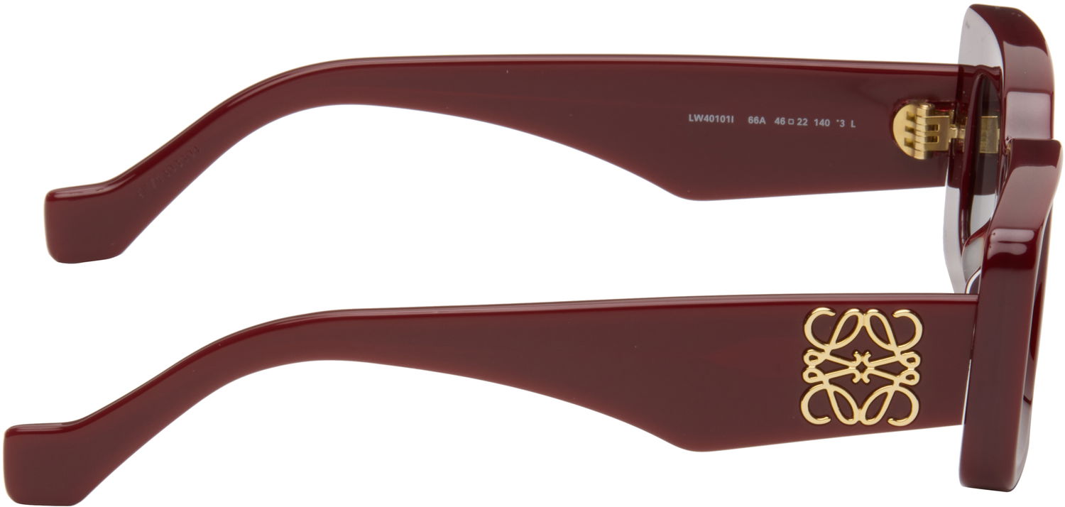Slnečné okuliare Loewe Loewe Rectangular Sunglasses Vínová | LW40101IM4666A 840126861099, 1