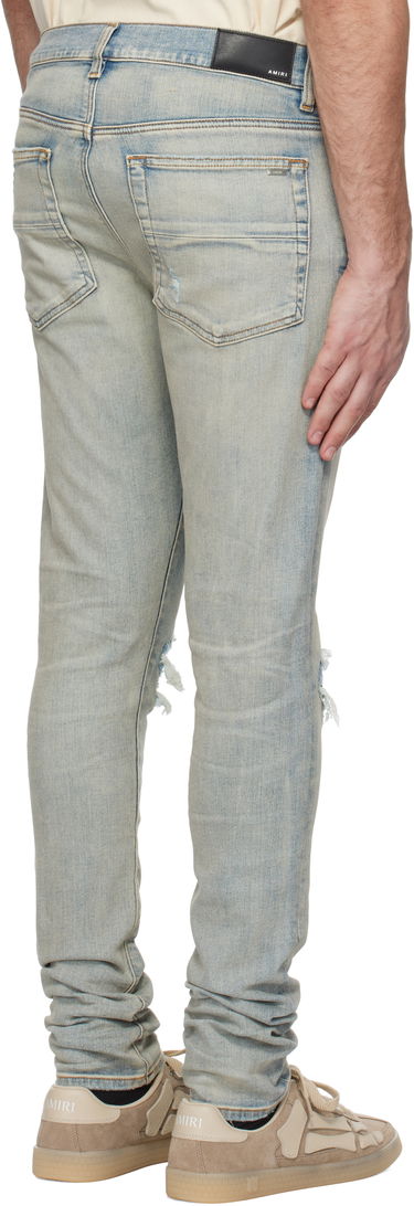 Džínsy AMIRI MX1 Suede Patch Slim Jeans Modrá | AMDNSY1135, 2