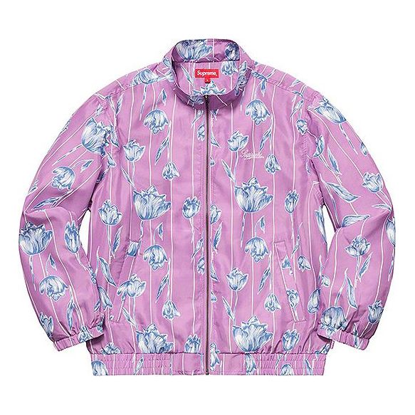 Bomber bunda Supreme Floral Silk Track Jacket Fialová | SUP-SS19-10343, 0