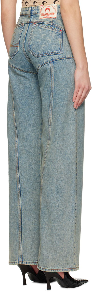 Džínsy Marine Serre Marine Serre Moon Laser Flare Jeans Modrá | WPA126A CDEN0003, 2