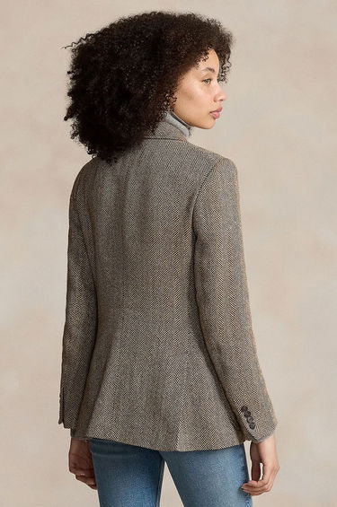 Kabáty Polo by Ralph Lauren Wool Blend Herringbone Blazer Šedá | 211891070, 1