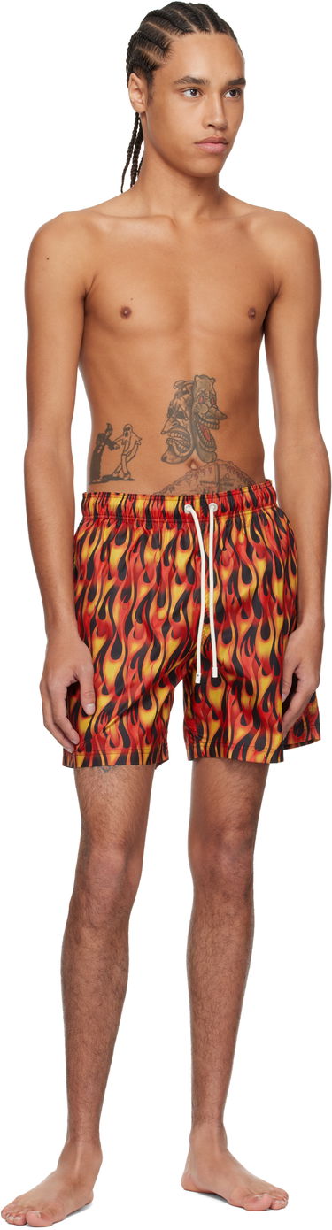 Plavky Palm Angels Palm Angels Flames Swim Shorts Rôznofarebný | PMFD012S25FAB0072518, 3