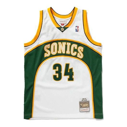 Dres Mitchell & Ness Seattle SuperSonics Ray Allen Swingman Jersey Biela | SMJYCP20036-SSUWHIT06RAL