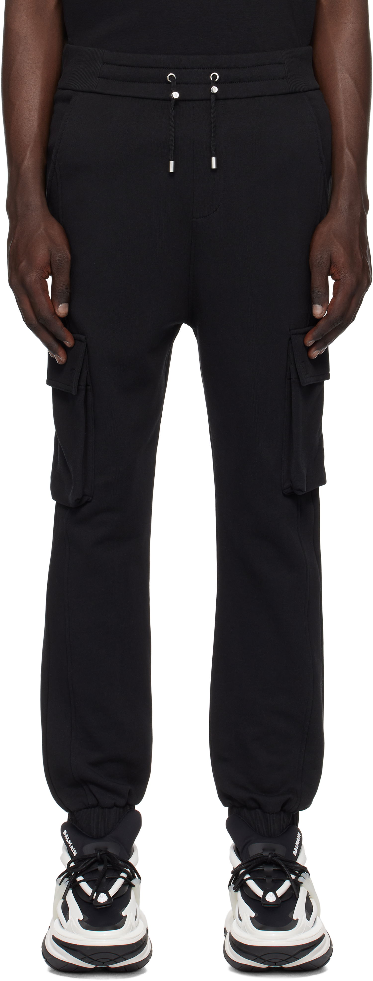 Tepláky Balmain Print Cargo Pants Čierna | DH1OB295BC64, 0