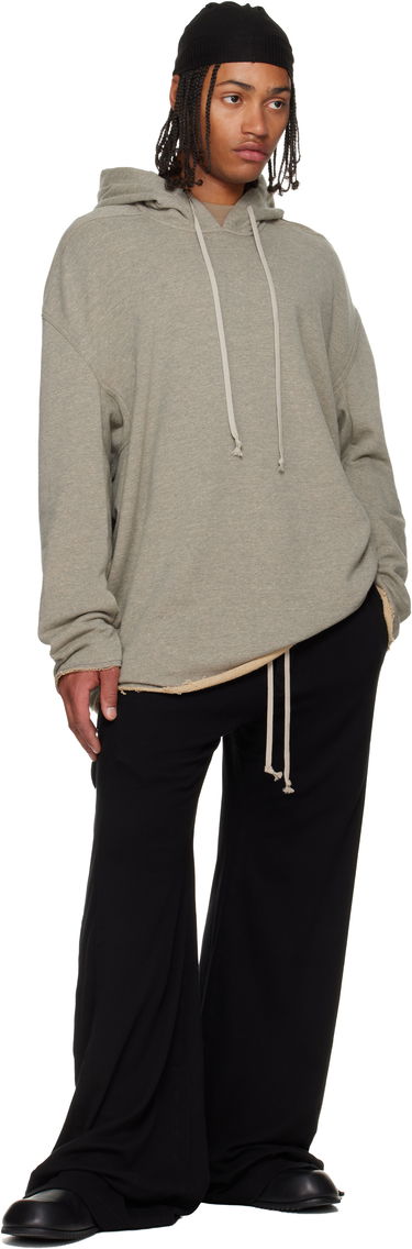 Mikina Rick Owens Rick Owens DRKSHDW Concordians Peter Oversized Raw-Edge Pullover Hoodie Šedá | DU02E7280 FGM, 3
