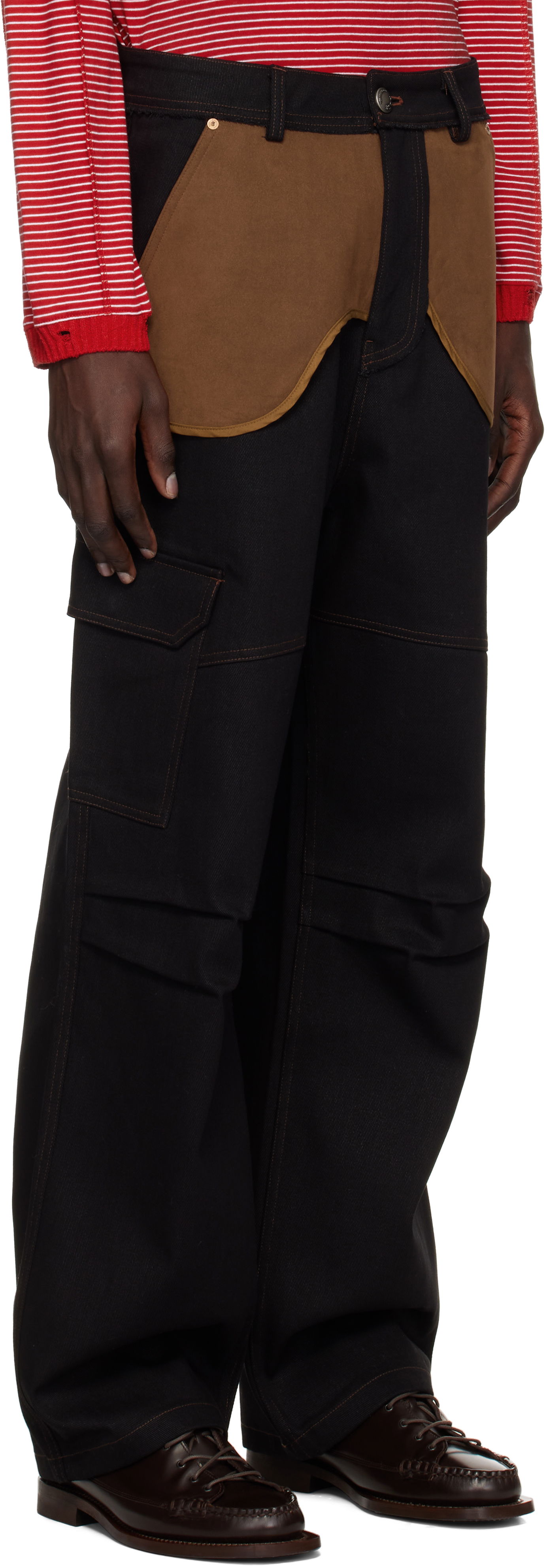 Cargo nohavice Andersson Bell Andersson Bell Inside Out Denim Cargo Pants Čierna | apa785m, 1