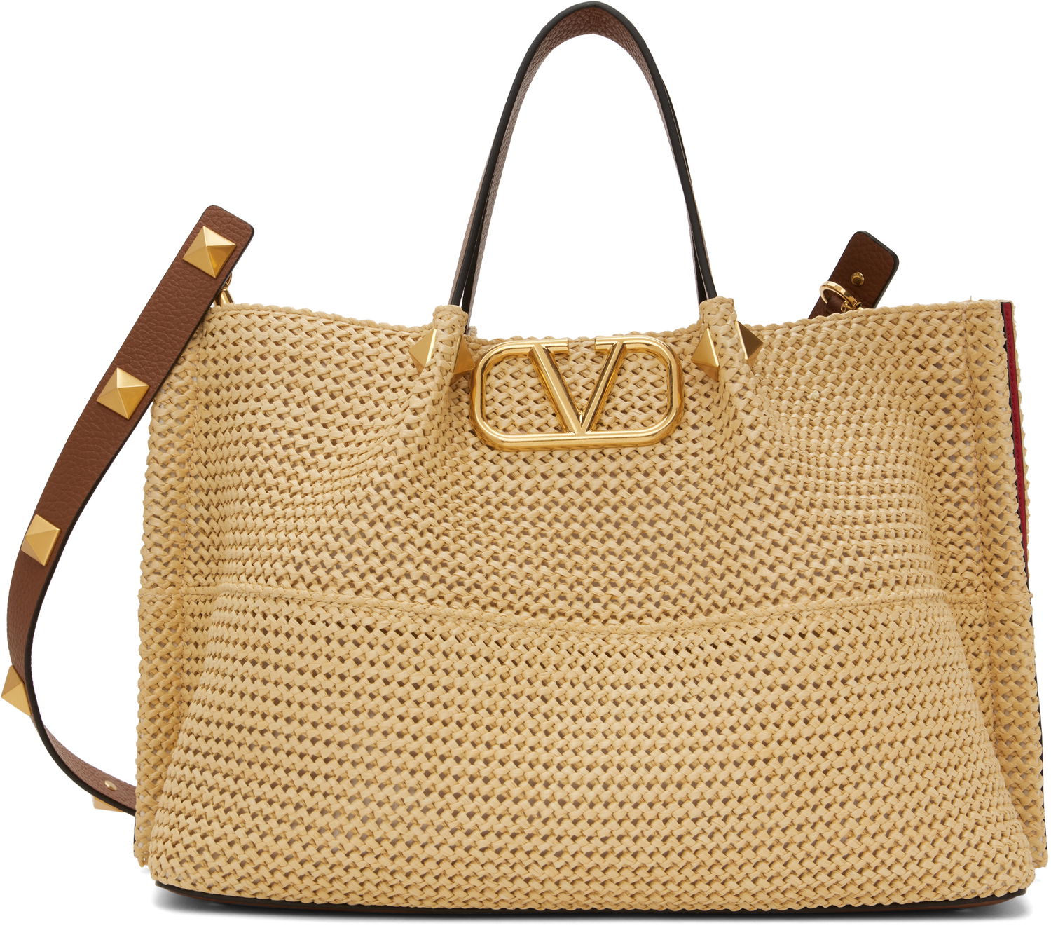 Tote bag Valentino Valentino Garavani Medium Straw Summer Tote Béžová | 6W2B0K39YCE, 0