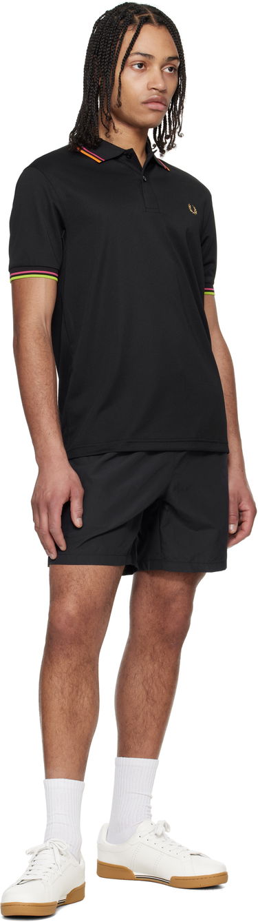 Polo tričko Fred Perry Fred Perry On Court Twin Tipped Polo Čierna | M9839, 3