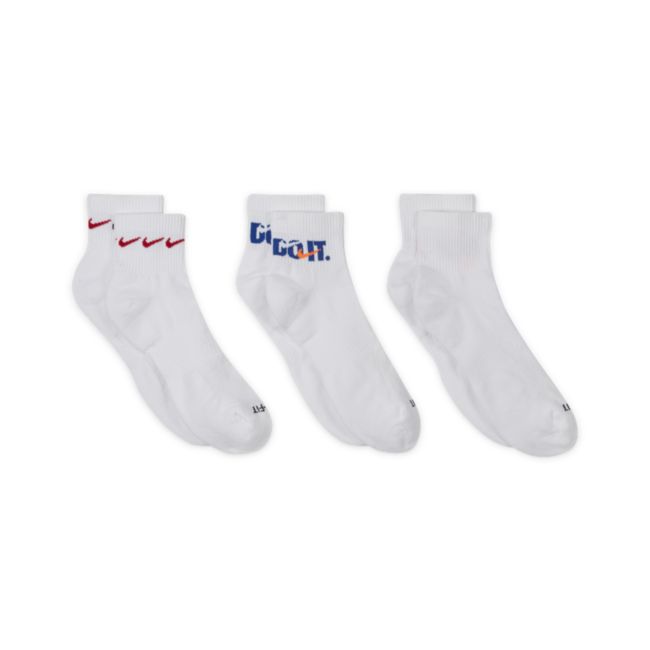 Everyday Plus Cushioned Training Ankle Socks (3 Pairs)