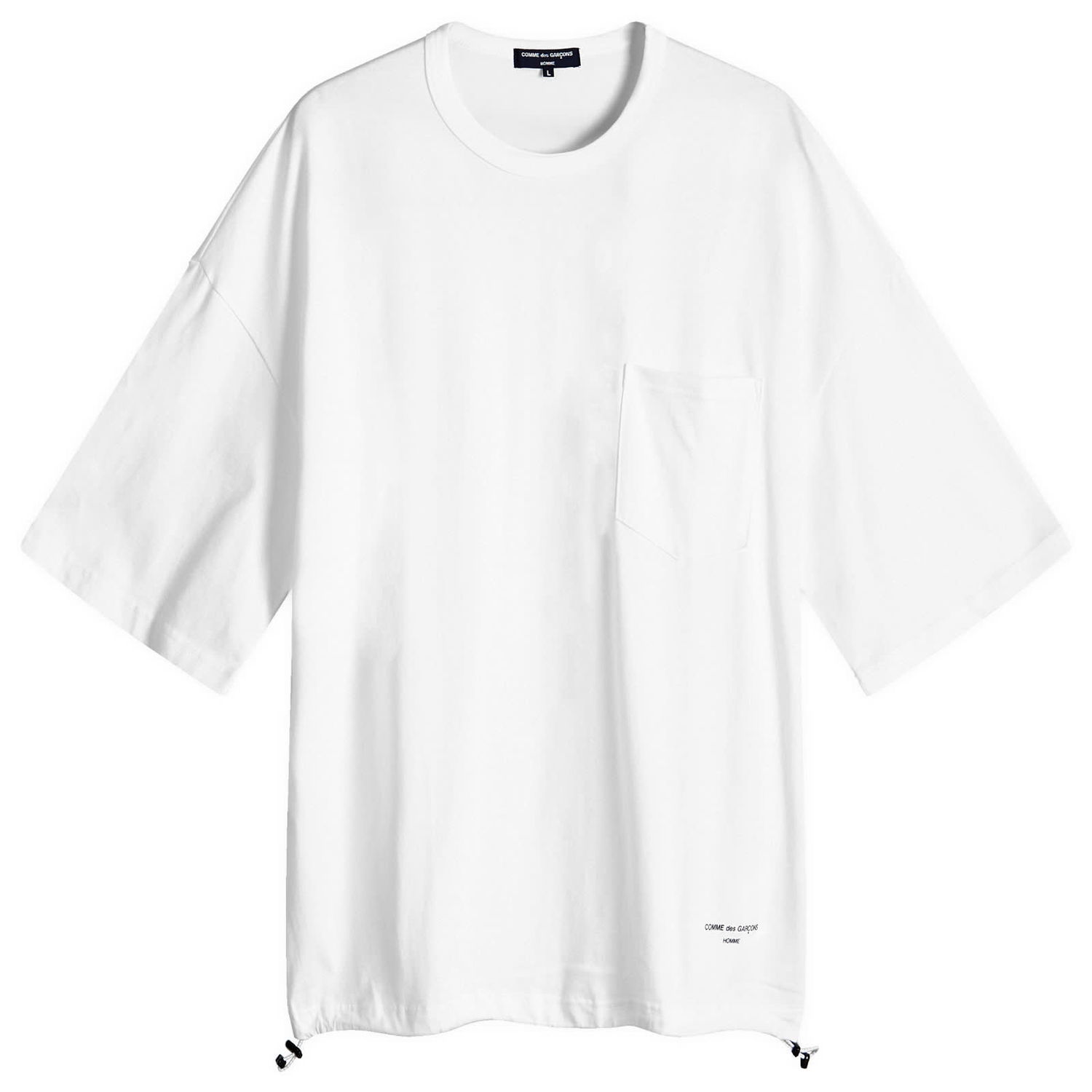 Tričko Comme des Garçons Heavyweight Drawcord Pocket T-Shirt Biela | HN-T002-051-3, 0