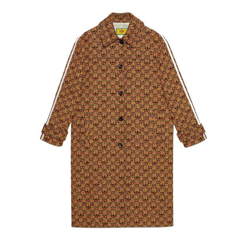 Kabáty Gucci adidas x GG Trefoil Coat Black/Orange Hnedá | 723290 ZAK9A 1043
