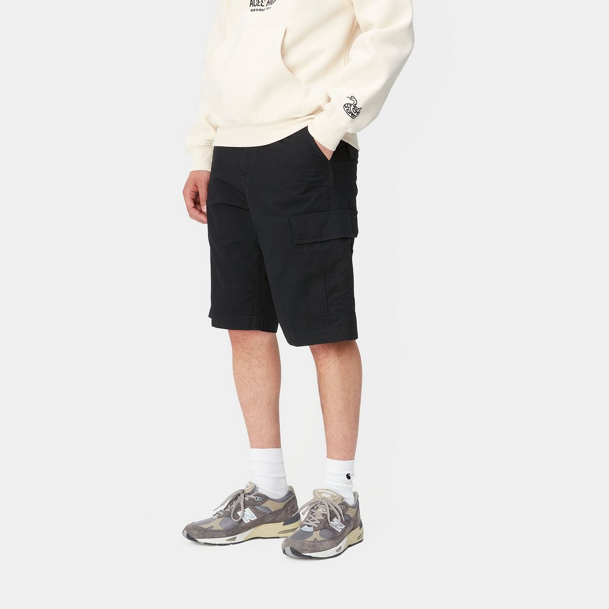 Regular Cargo Short "Black rinsed"