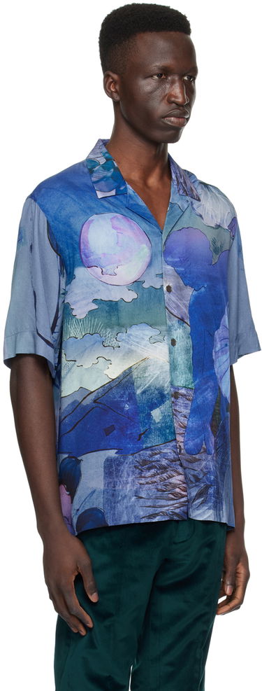 Košeľa Paul Smith Paul Smith Graphic Print Shirt Modrá | M1R-905U-M02250-47, 1