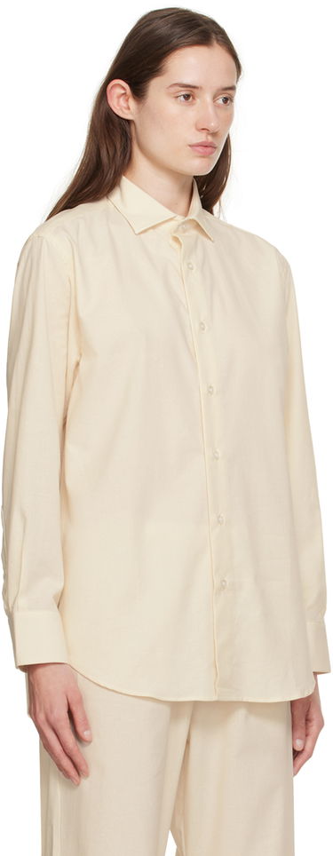 Košeľa Baserange Relaxed-Fit Long Sleeve Button-Up Shirt Béžová | SHOL-OC-000, 1
