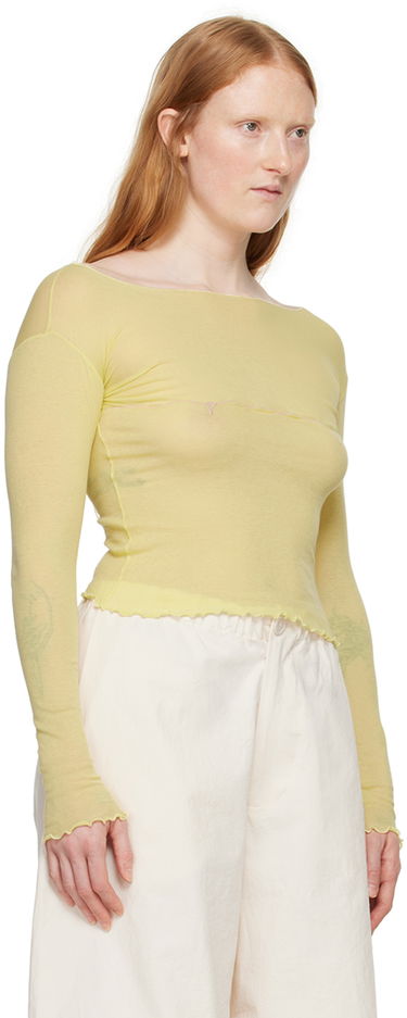 Tričko Baserange Baserange Tabbys Star Lettuce Edge Long Sleeve T-Shirt Žltá | TOTA-CG-SU24, 1