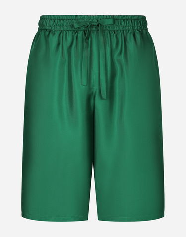 Šortky Dolce & Gabbana Embroidered Silk Jogging Shorts Zelené | GV5MAZFU1S4V0340, 0