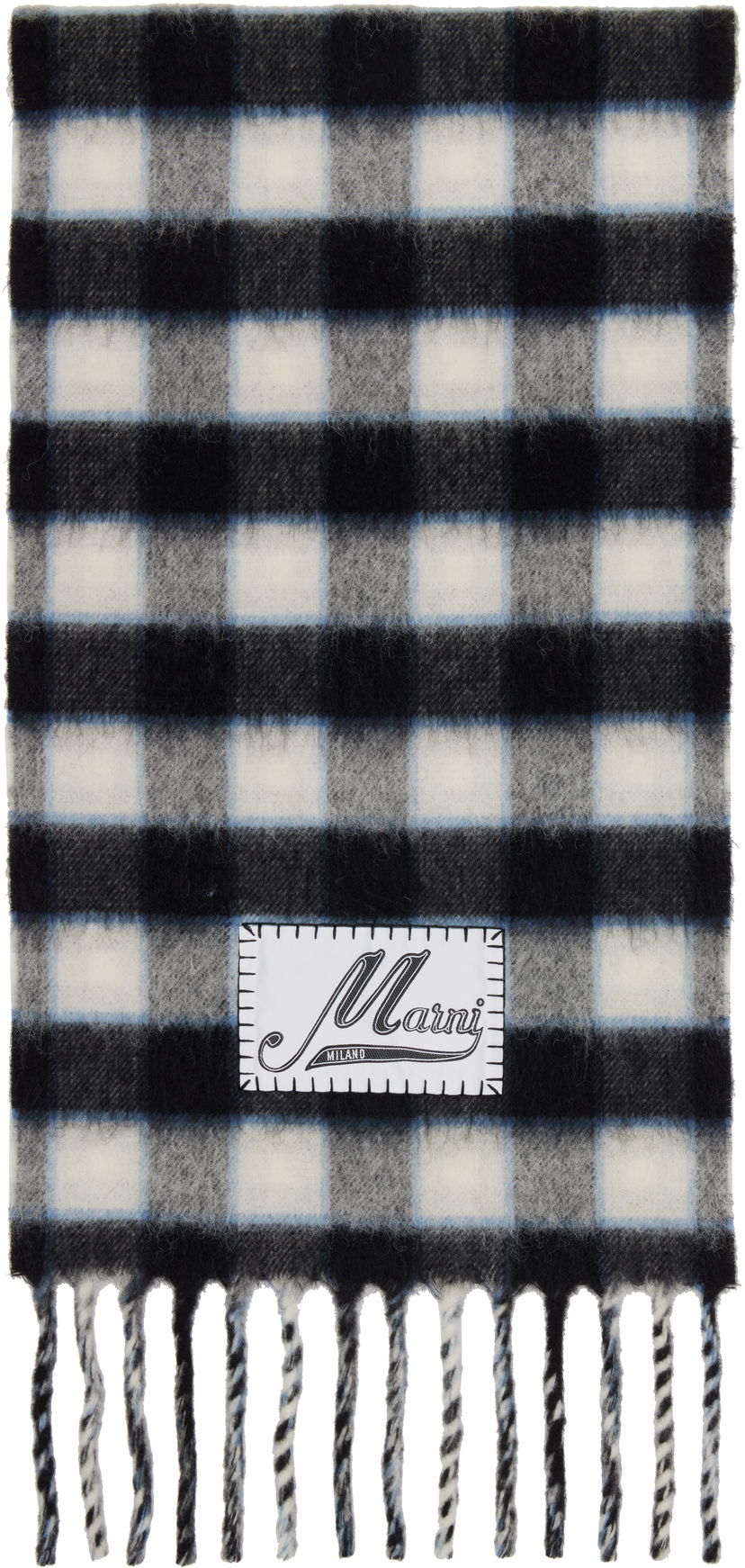 Šál Marni Double Check Logo Wool Mohair Scarf Rôznofarebný | SCMC0140Y0 UAW052