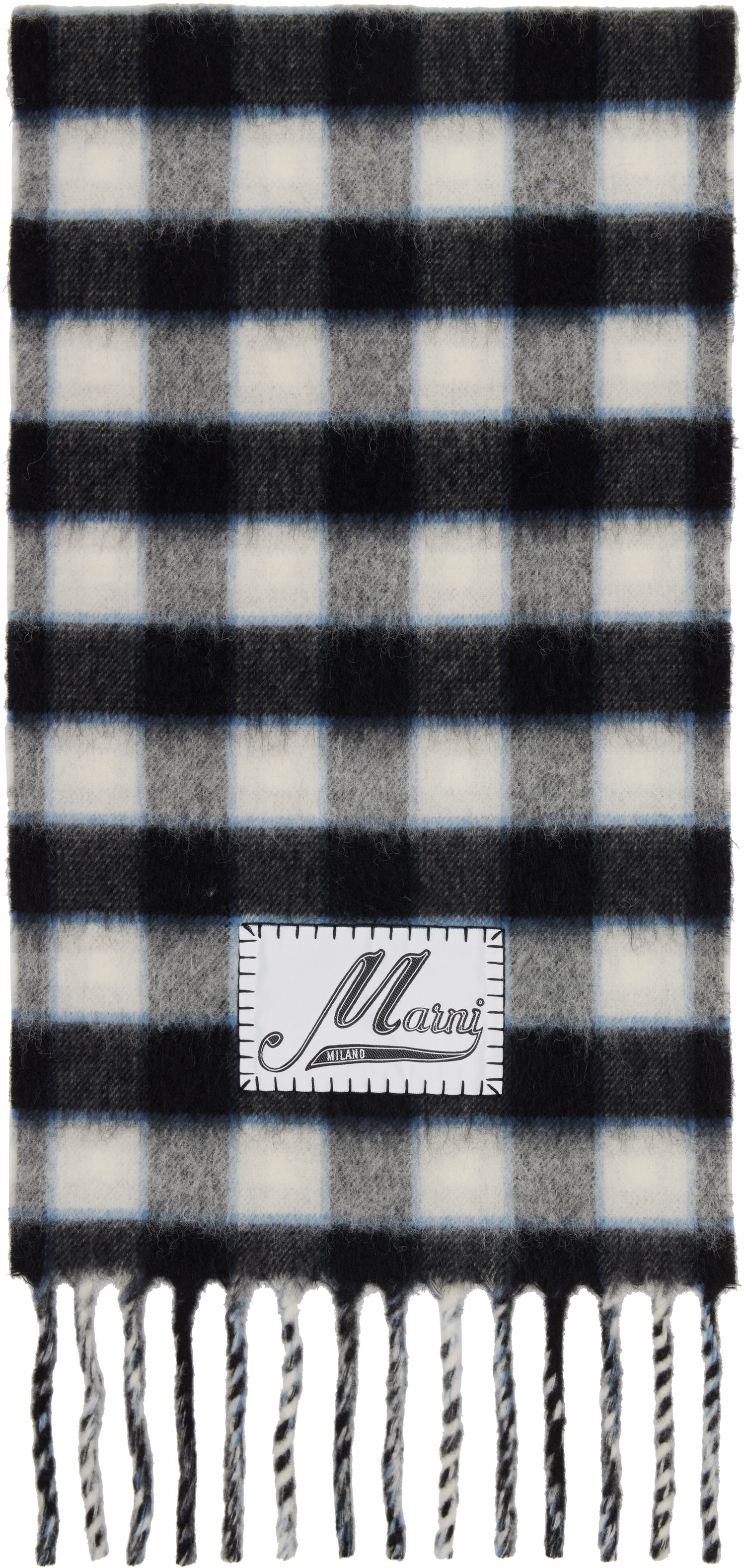 Šál Marni Double Check Logo Wool Mohair Scarf Rôznofarebný | SCMC0140Y0 UAW052, 0
