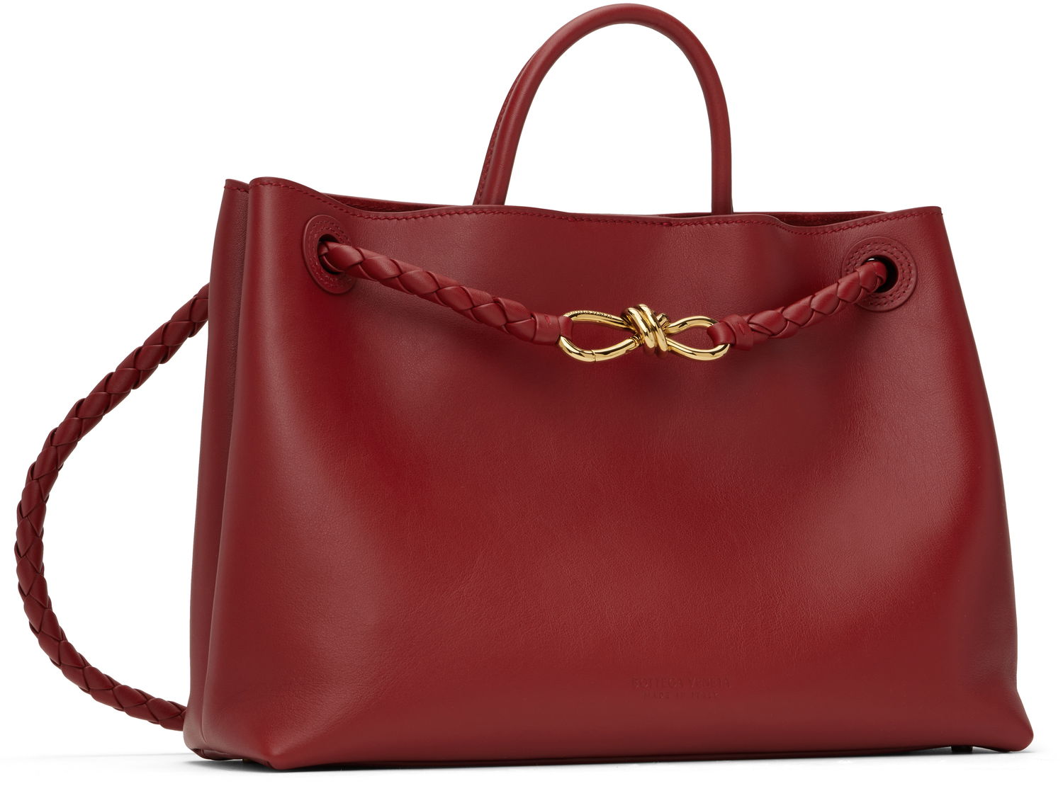 Kabelka Bottega Veneta Bottega Veneta Andiamo Leather Shoulder Bag Červená | 810214 V4O94, 1