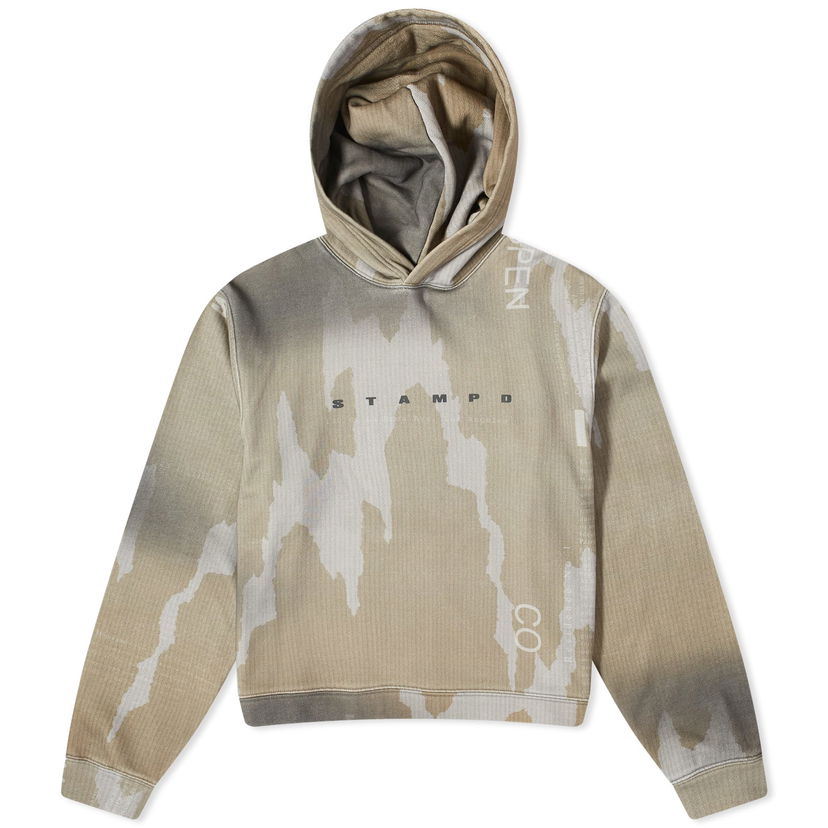 Mikina Stampd Ikat Camo Hoodie Béžová | SLA-M3259HD-IKC