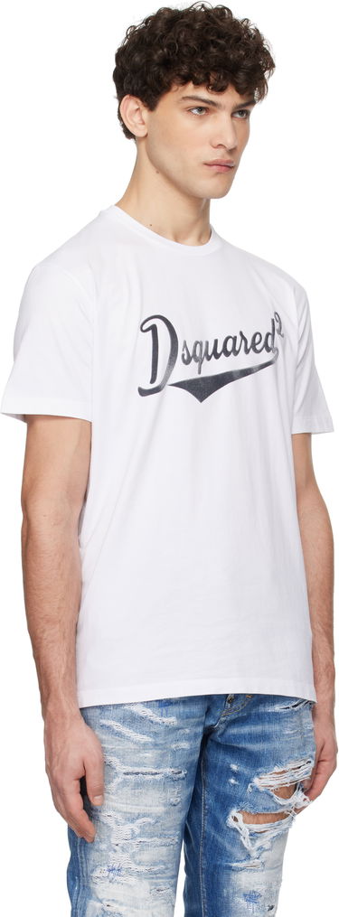 Tričko DSQUARED2 Dsquared2 Cool Fit Velvet Logo T-Shirt Čierna | S74GD1394_D20020, 4