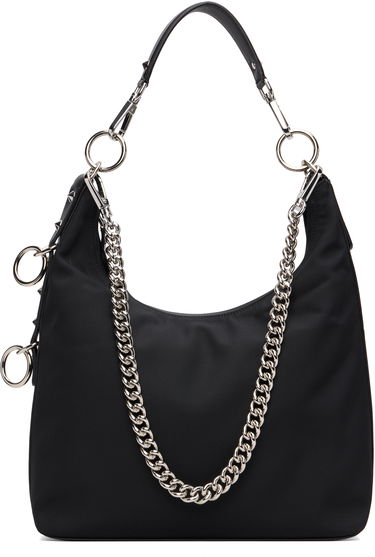 Kabelka R13 Small Chain-Link and Studded Hobo Bag Čierna | R13WA062-A010, 0