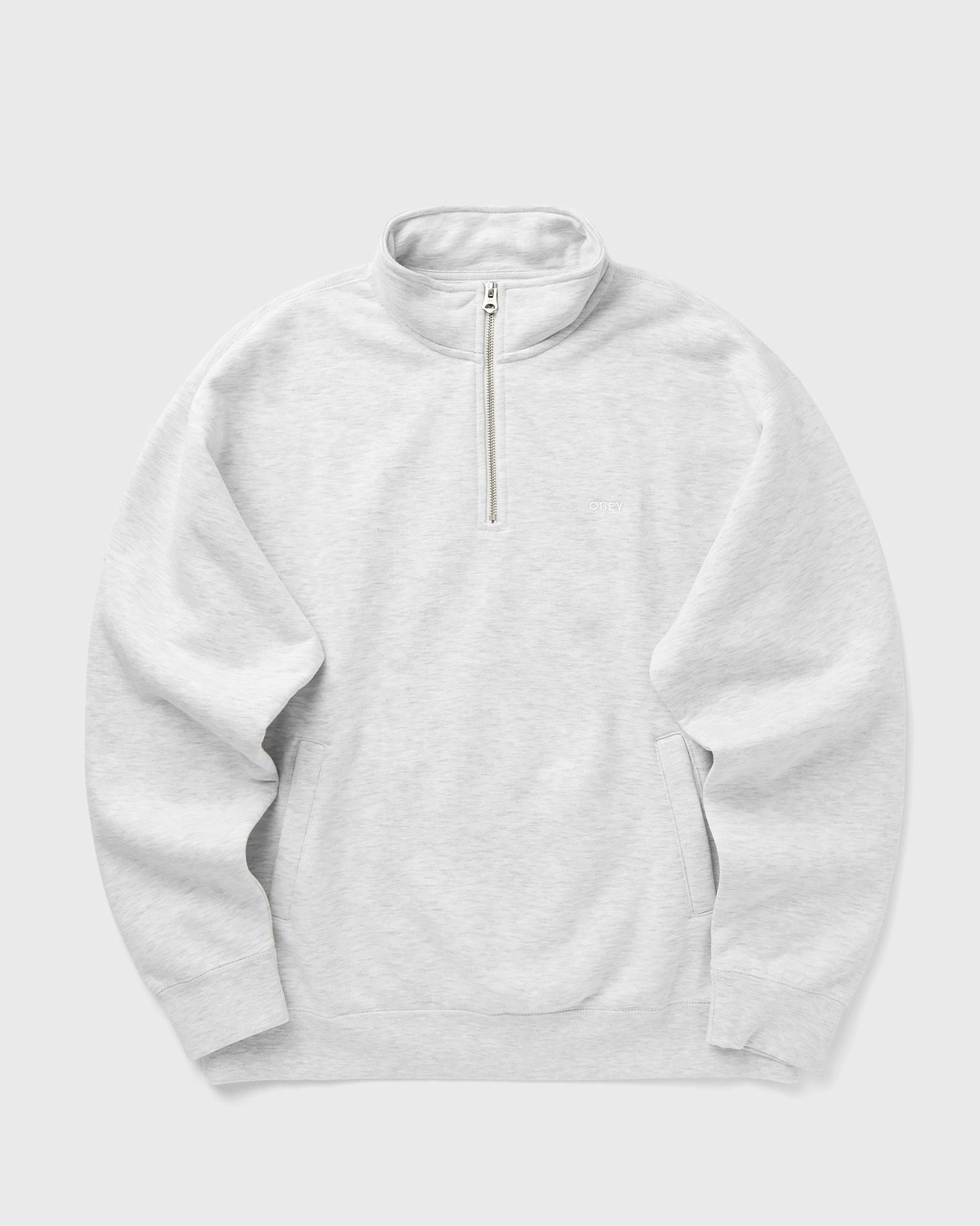Mikina OBEY Bold Mock Neck Sweatshirt Šedá | 111620098-AGRY, 1