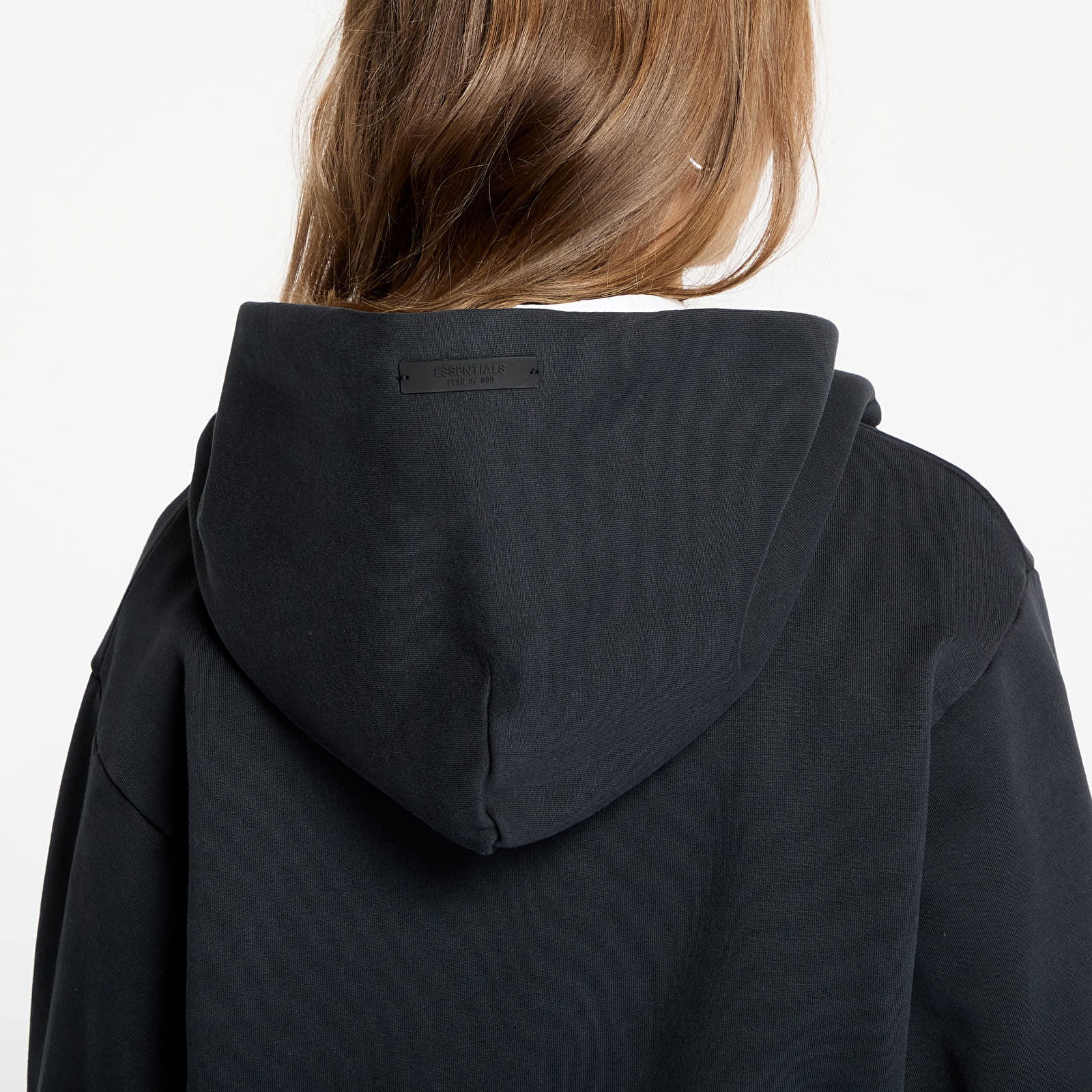 Heavy Fleece Cropped V-Neck Hoodie